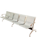 Panca per Sala Attesa 5 Posti in Acciaio da Ufficio Bozzini Silver