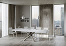 Tavolo Allungabile 200-304x90x77 cm Volantis Premium Bianco Frassino Telaio 4C 