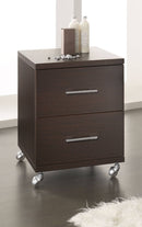 Mobile Cassettiera 2 Cassetti Soft Close in Legno in Melaminico 40x52x57cm TFT Giava Wengè