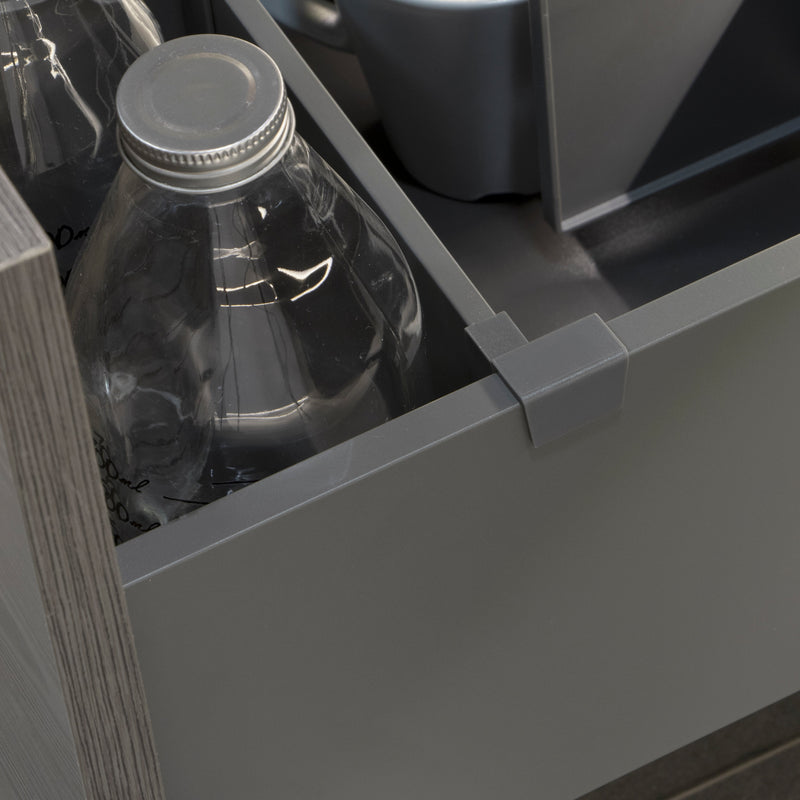 Set di Divisori Casseti Vertex-Concept L900 Grigio Antracite Alluminio e Tecnoplastica Emuca