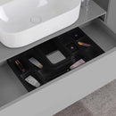 Set Organizer per Cassetti da Bagno Laterali in Plastica Emuca Tidy Grigio Pietra