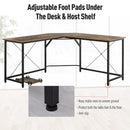 Scrivania da Ufficio ad Angolo Porta PC 150x150x75 cm in Legno e Metallo  Nero e Marrone