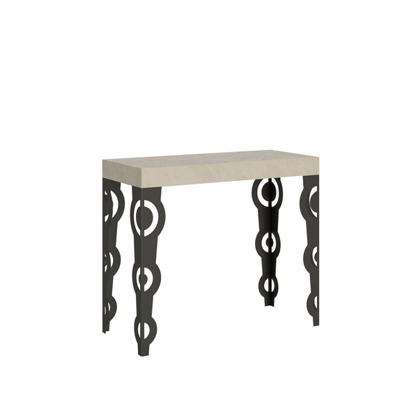 prezzo Consolle Allungabile 90-300x40x77 cm Karamay Premium Cashmere Telaio Antracite