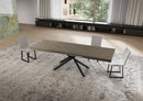 Tavolo Allungabile 160/264x90 cm Niket Tortora Gambe Antracite      