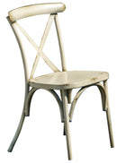 Sedia da Giardino in Lamiera Vorghini Dafne Avorio Anticato