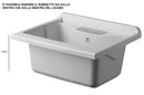 Mobile Lavatoio in PVC 60x50x85cm 2 Ante Forlani Neat Bianco