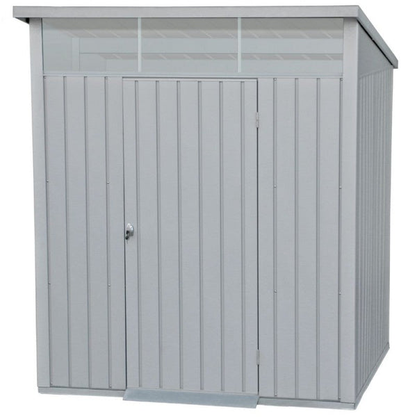 Abri de jardin 198,6x196,5x229 cm en acier galvanisé gris online