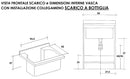 Mobile Lavatoio 60x50x85cm 2 Ante Asse in Termoplastico Montegrappa Edilla Bianco con Cesto