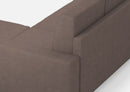 Divano 2 Posti con Pouf 148x155x85 cm Sakar in Tessuto Talpa