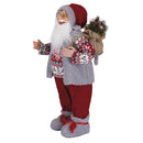 Pupazzo Babbo Natale H80 cm in Stoffa Rosso