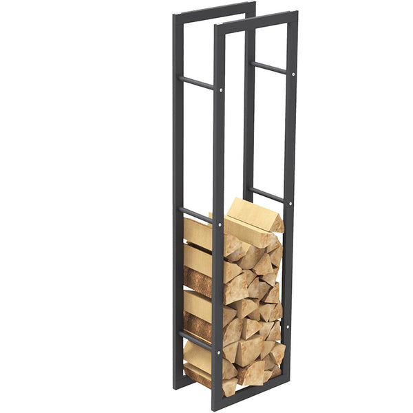 acquista Portalegna Supporto Metallo Porta Legna Interno Legnaia Camino Stufa 150x40x25cm