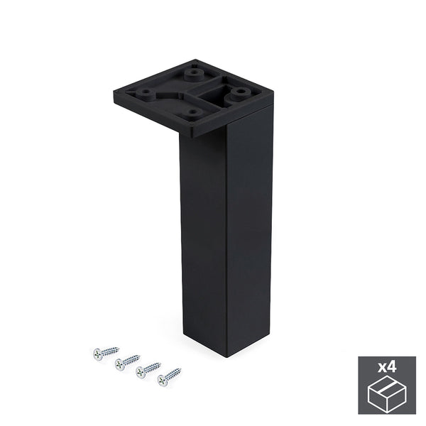 Emuca Pieds d'angle réglables 140 - 150 mm Plastique Noir 4 pièces sconto