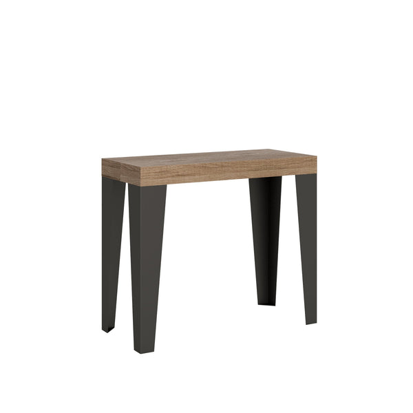 Consolle Allungabile 90-300x40x77 cm in Nobilitato Marrone sconto