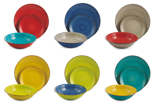 Service de table 18 pièces en grès VdE Tivoli 1996 Baita 2 Multicolore prezzo