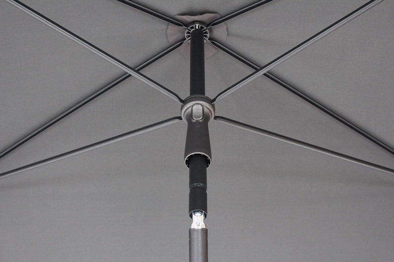 Ombrellone da Giardino 2,4x1,5 m Palo Ø27 mm in Acciaio Maffei Kronos Tortora