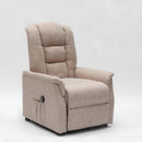 Poltrona Alzapersona Elettrica 2 Motori 80x86x107 cm in Tessuto Beige