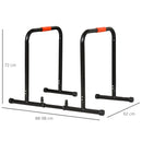 Parallele Fitness per Esercizi in Acciaio  Nere