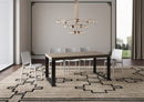 Tavolo Allungabile 200-304x90x77 cm Tecno Premium Tortora Telaio Antracite 