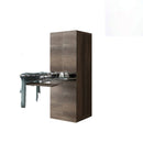 Mobile Lavanderia a Colonna per Lavatrice o Asciugatrice con Asse da Stiro e Ante 70x70x174A cm in Nobilitato Unika Bianco Latte