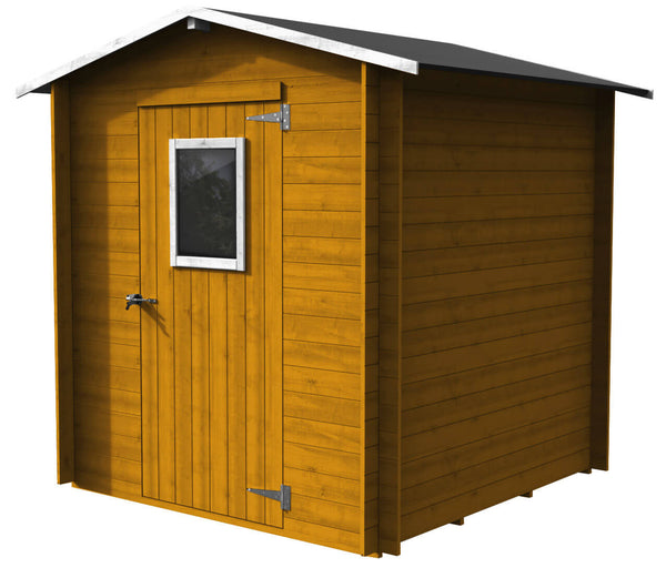 Abris de jardin en bois pour outils 198x198x228 cm avec porte et fenêtre Ecla Regis Mélèze prezzo