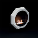 Camino a Bioetanolo da Parete 64,8x15,4x64,8 cm 2000W 1L Palmanova Bianco 