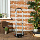 Carrello Portapacchi Pieghevole 40x41x107 cm 2 Ruote in EVA in Alluminio e Acciaio