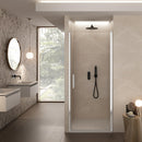 Porta Parete Doccia 1 Anta Batttente in Cristallo Trasparente 6mm H195 Bonussi Alexia Varie Misure
