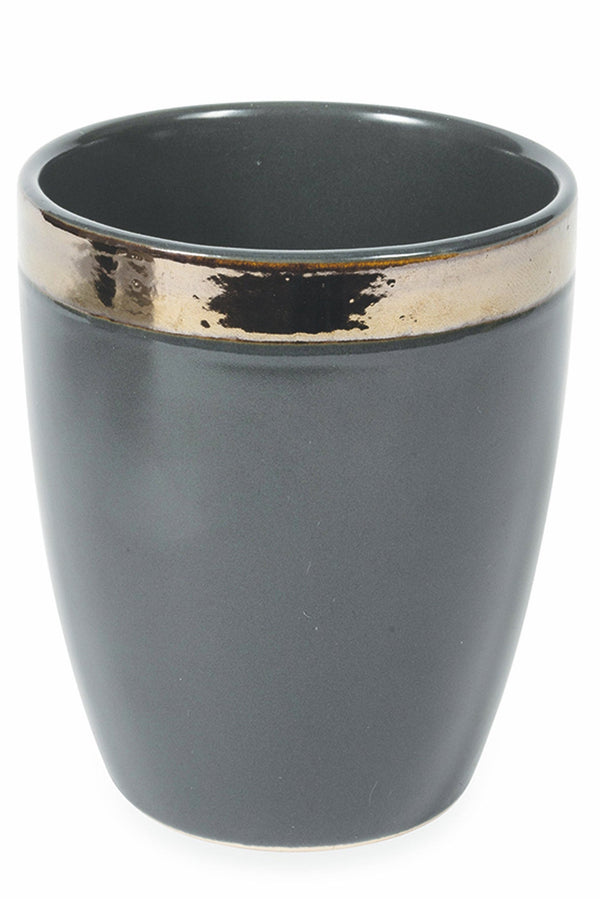 sconto Lot de 6 Verres à Eau en Grès 330 ml Villa d'Este Home Tivoli Gris Clair Naima