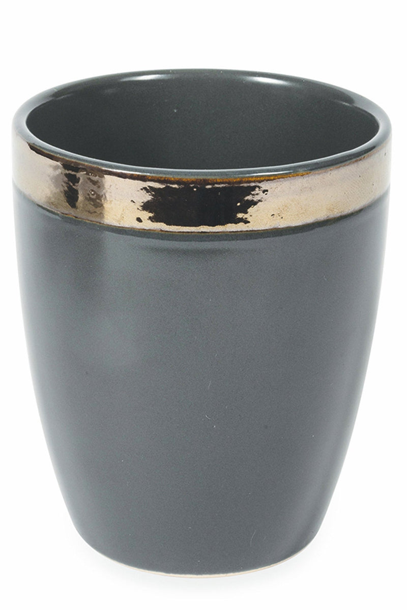 Set 6 Bicchieri per Acqua in Gres 330 ml Villa d'Este Home Tivoli Grigio Chiaro Naima