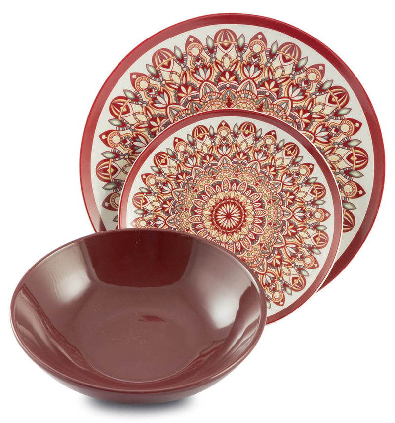 Servizio Piatti 18 Pezzi in Porcellana e Gres Villa d'Este Cala Salada