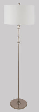 Lampada da terra Neoclassic in Metallo e Vetro Alicante Nickel