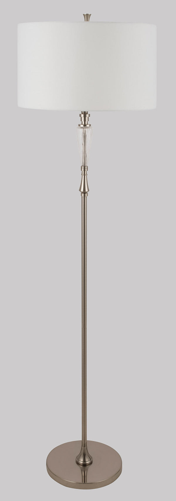 acquista Lampadaire Néoclassique en Métal et Verre Alicante Nickel