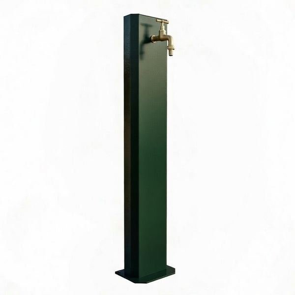 Fontana da Giardino Design a Colonna Ovale Rubinetto in Ottone Senza Base Verde prezzo
