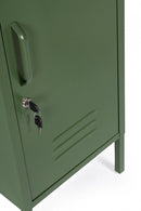 Comodino 1 Anta 40x35x76 cm Cambridge in Acciaio Verde