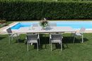 Tavolo Zante Allungabile 200/300x110x75 h cm in Alluminio Tortora