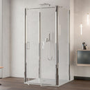 Box Doccia 3 Lati 2 Ante Saloon in Cristallo Trasparente 6mm H195 Bonussi Marty Varie Misure