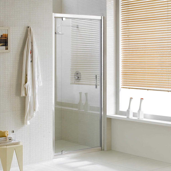 sconto Porte de douche 1 porte battante en cristal opaque 6mm H198 Fosterberg Aalborg Différentes tailles