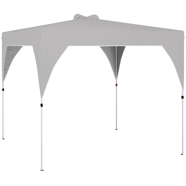Gazebo Pieghevole 296x296x270 cm con Prese d'Aria Sacchi di Sabbia e Borsa in Tessuto Oxford e Metallo Grigio Scuro online