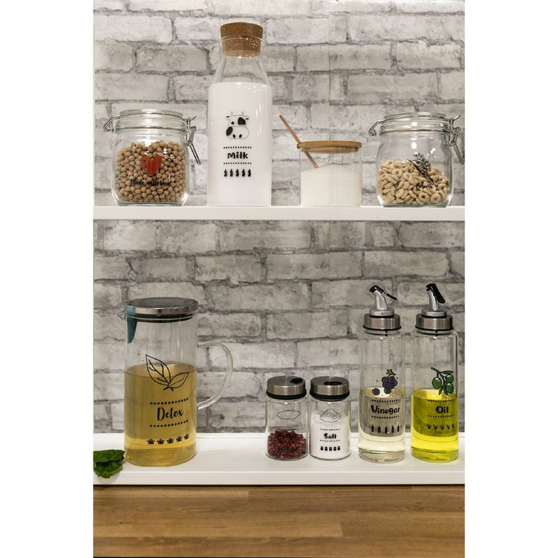 Set Dosatore Olio e Aceto Ø6,5x25 cm 500 ml in Vetro Borosilicato VdE Tivoli 1996 Glass