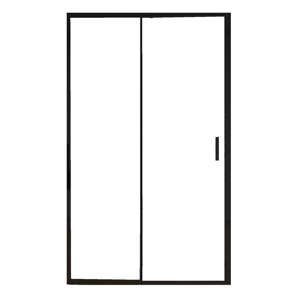 Porta Parete Doccia 1 anta Scorrevoli con Profili Neri in Cristallo trasparente 6mm H195 Bonussi Sole Varie Misure sconto
