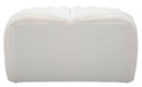 Puff Shell Crema 80x54x42 cm in Legno Spugna e Poliestere Crema