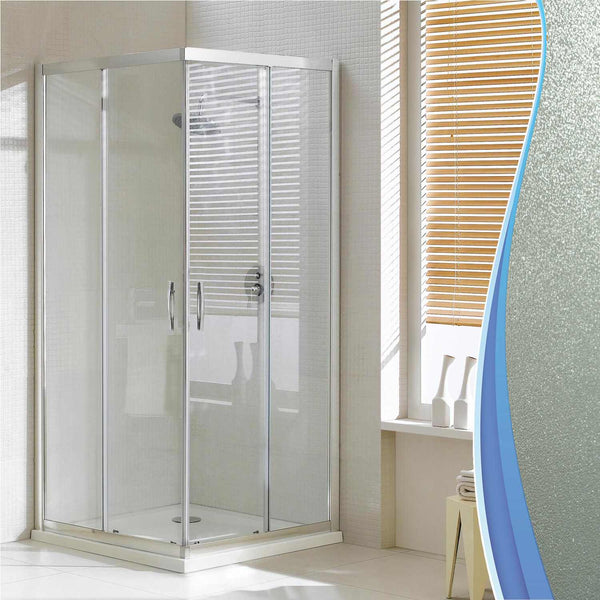 Cabine de Douche d'Angle 2 Portes Coulissantes en Cristal Opaque 6mm H198 Fosterberg Odense Différentes Tailles prezzo