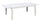 Table de jardin extensible 98x180/240x75 cm en aluminium blanc