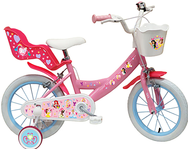 Bicicletta per Bambina 16"" 2 Freni Disney Princess Rosa sconto