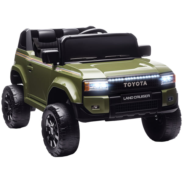 acquista Macchina Elettrica per Bambini Toyota Land Cruiser 12V con Telecomando Età 3-6 Anni Verde
