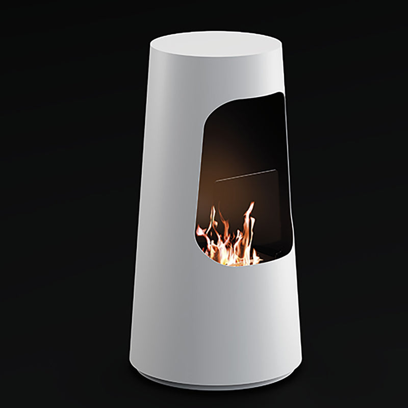 Camino a Bioetanolo da Pavimento Ø50x96 cm 2500W 2L Dubai Bianco