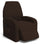 Housse de fauteuil inclinable extensible taille unique avec poche latérale marron