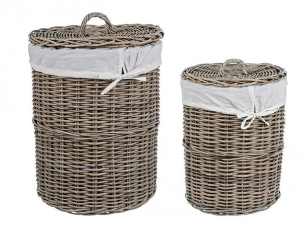 Set 2 Corbeilles à Linge Narra Natural en Fibres Naturelles sconto