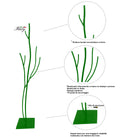 Appendiabiti da Terra 33x33x178 cm in Ferro Battuto Vasconi Castagno Verde