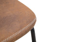 Sedia Metropolitan Touch 45x50x74,5 cm in Ferro e PU Marrone e Nero